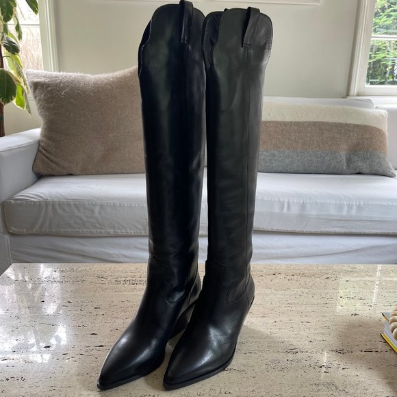 & Other Stories Shoes - Other Stories Knee High Western style boots
